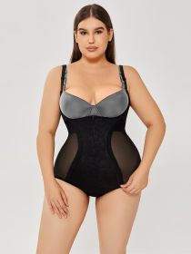 Shapewear Bodysuit Tummy Control Slim Body Shaper (Option: S-Black)
